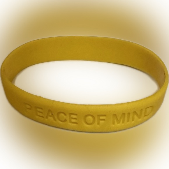 RARE TENNIS MASTERS CUP PEACE OF MIND YELLOW SILICONE BRACELET RUBBER JEWELRY - Picture 2 of 11